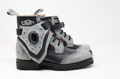 Gunslinger Boots | Black & Gray | Made to Order