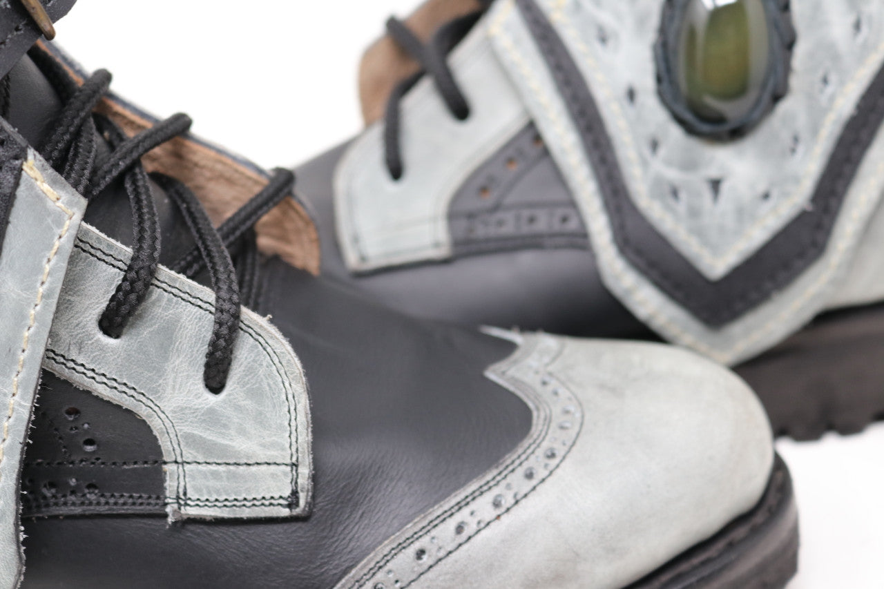 Gunslinger Boots | Black & Gray | Made to Order
