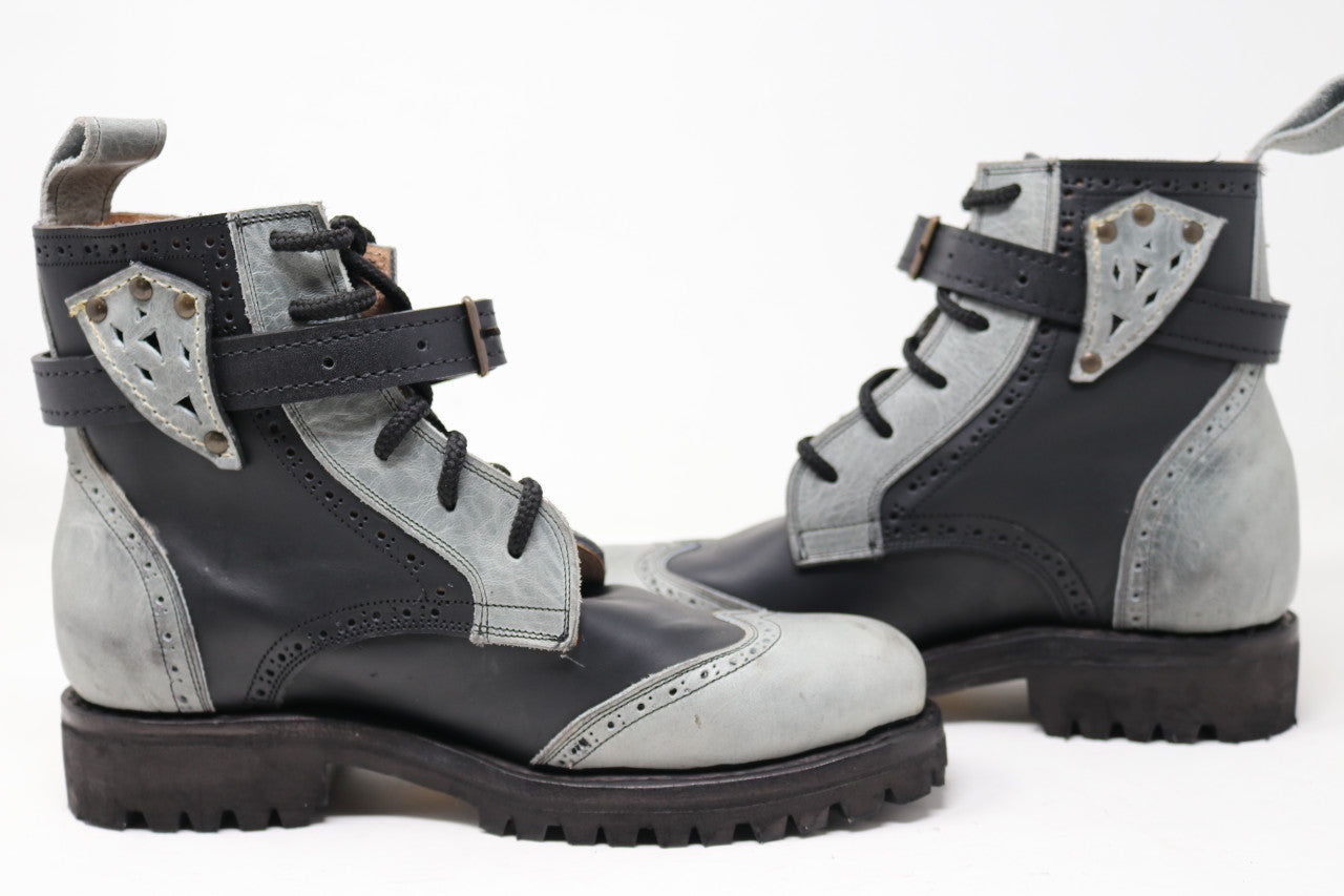 Gunslinger Boots | Black & Gray | Made to Order