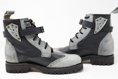 Gunslinger Boots | Black & Gray | Made to Order