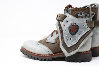 Gunslinger Boots | Green & Gray | Made to Order