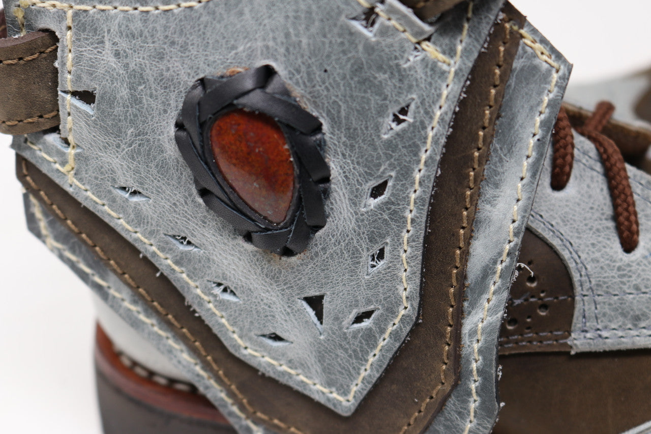 Gunslinger Boots | Green & Gray | Made to Order