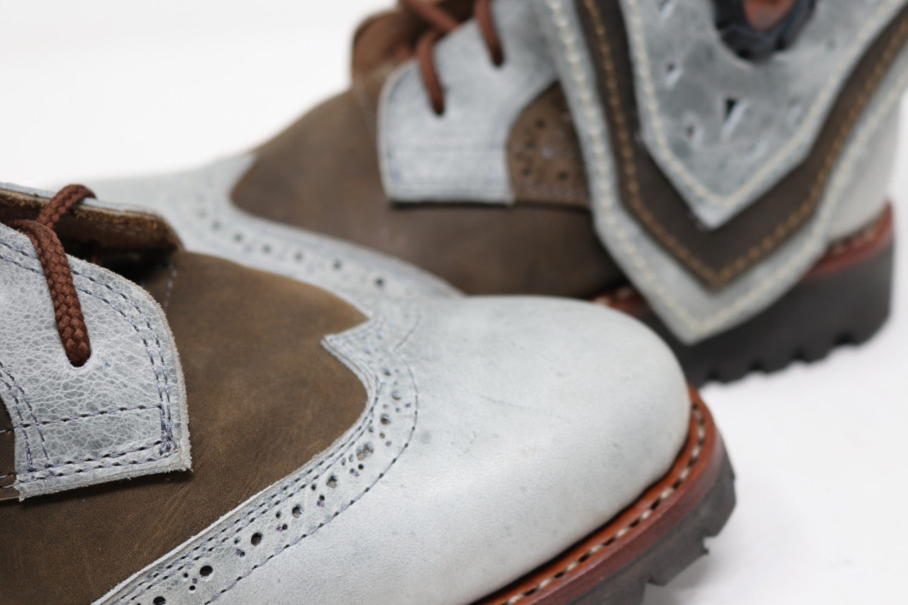 Gunslinger Boots | Green & Gray | Made to Order