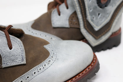 Gunslinger Boots | Green & Gray | Made to Order