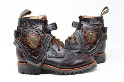 Gunslinger Boots | Black & Dark Brown | Made to Order
