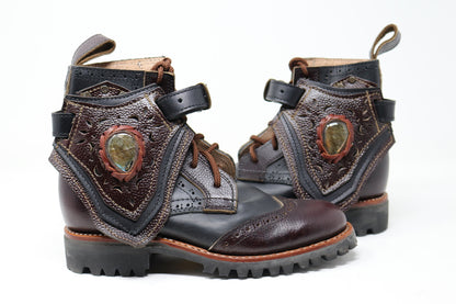 Gunslinger Boots | Black & Dark Brown | Made to Order