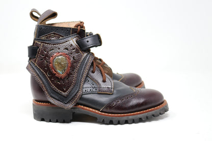 Gunslinger Boots | Black & Dark Brown | Made to Order