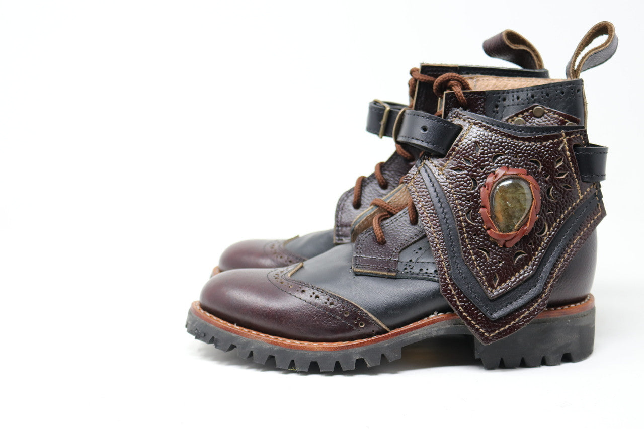 Gunslinger Boots | Black & Dark Brown | Made to Order