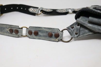 El Coyote Hip Belt | White Leather | Tigers Eye