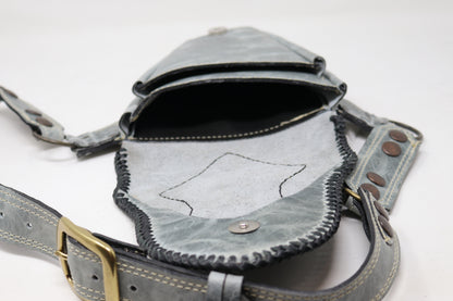 El Coyote Hip Belt | Beige Leather | Labradorite