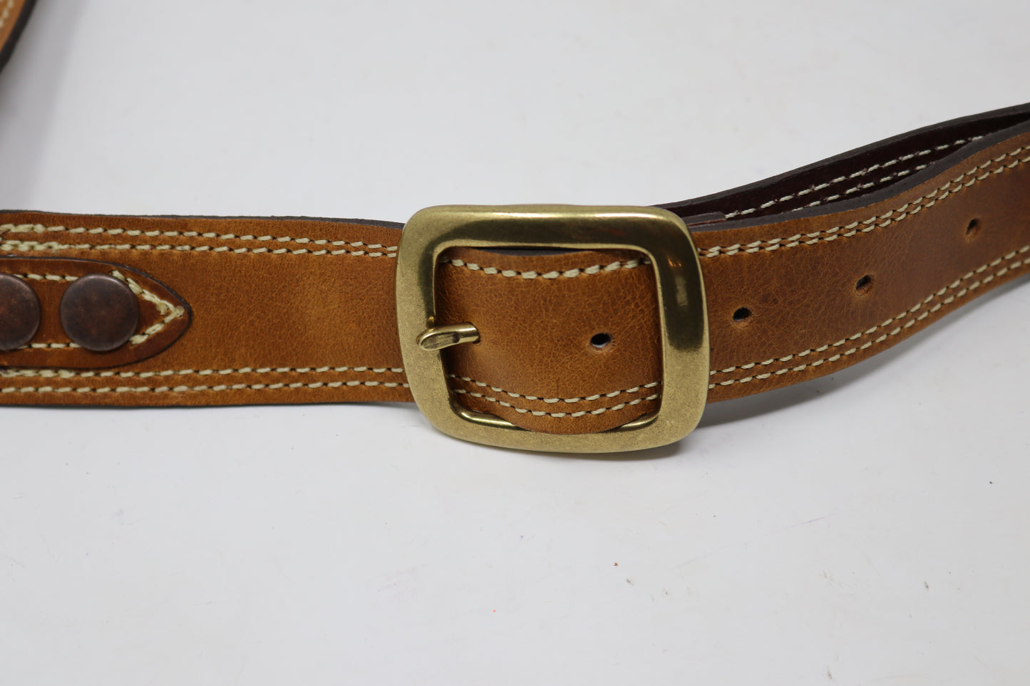 El Comandante Hip Belt | Beige Leather | Labradorite