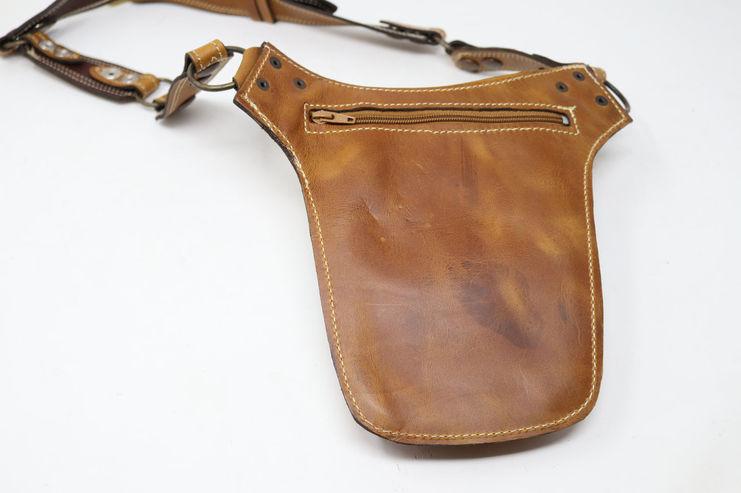 El Comandante Hip Belt | Beige Leather | Lapis