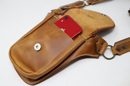 El Comandante Hip Belt | Blue Leather | Tigers Eye