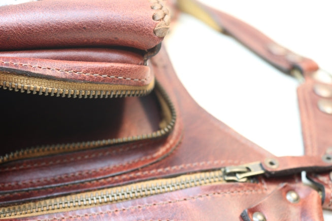Aventurera Utility Belt | Brown Leather | Turquoise Stone