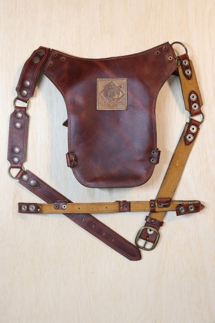 Aventurera Utility Belt | Brown Leather | Turquoise Stone
