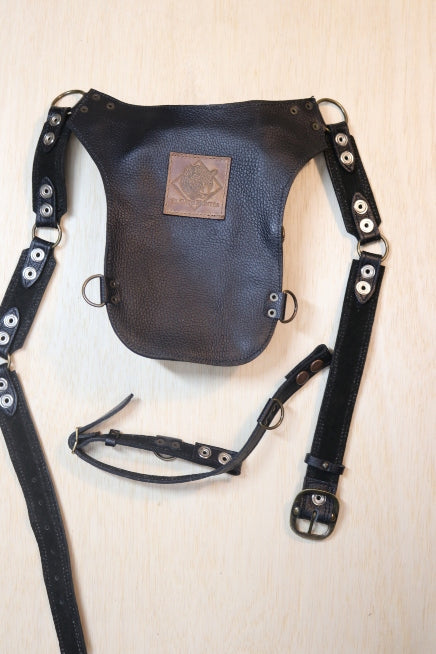 Aventurera Utility Belt | Black Leather | Turquoise Stone