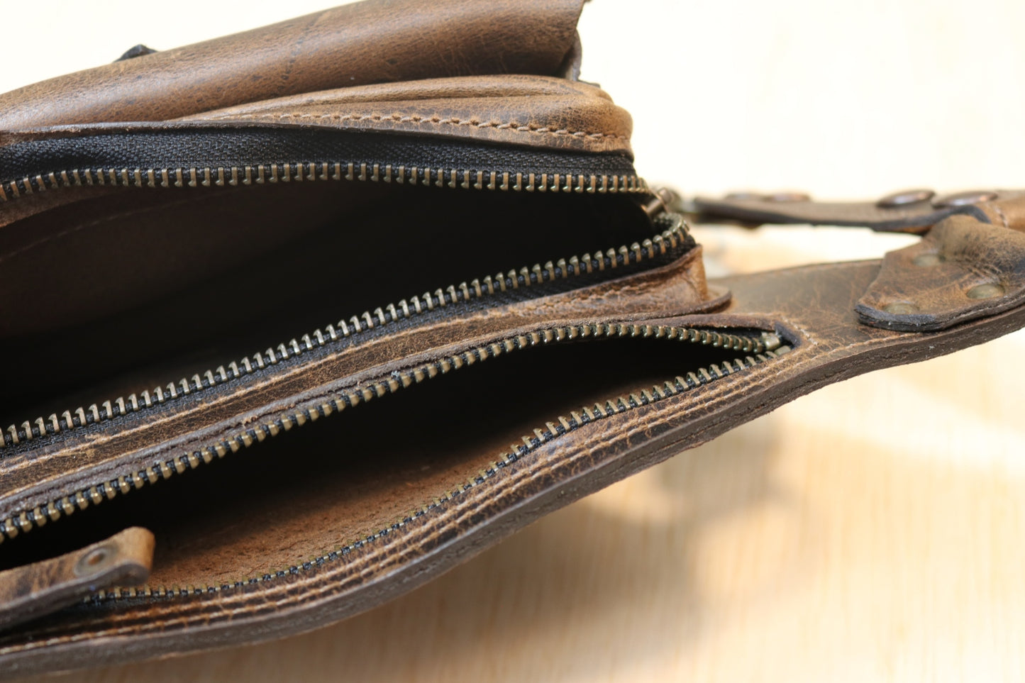 Sato Cross Body | Brown Leather | Moonstone Stone