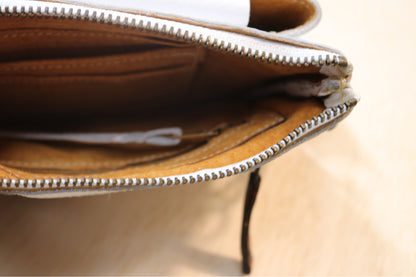 Boreal Bag | White Leather | Turquoise Stone
