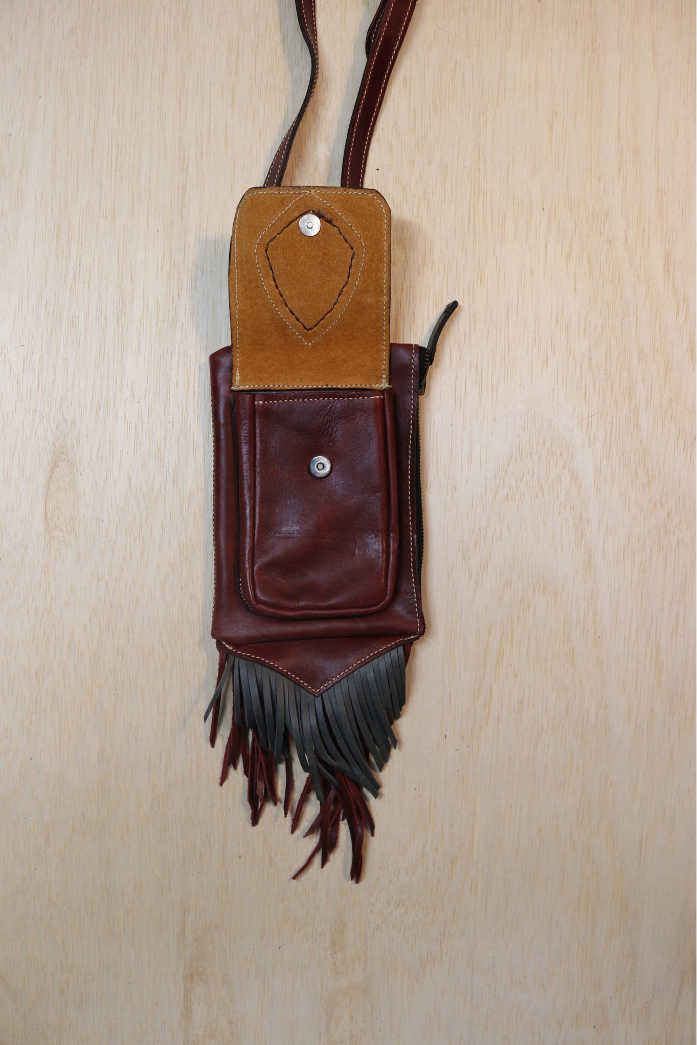 Boreal Bag | Red Leather | Amethyst