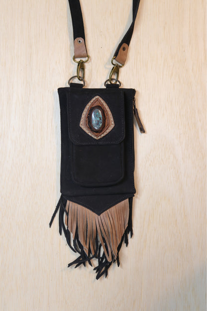 Boreal Bag | Black Leather | Chrysocolla