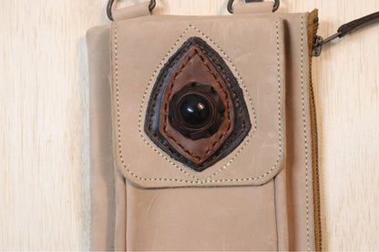 Boreal Bag | Beige Leather | Obsidian