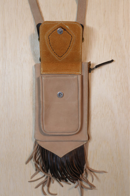 Boreal Bag | Beige Leather | Obsidian