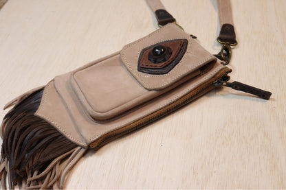 Boreal Bag | Beige Leather | Obsidian
