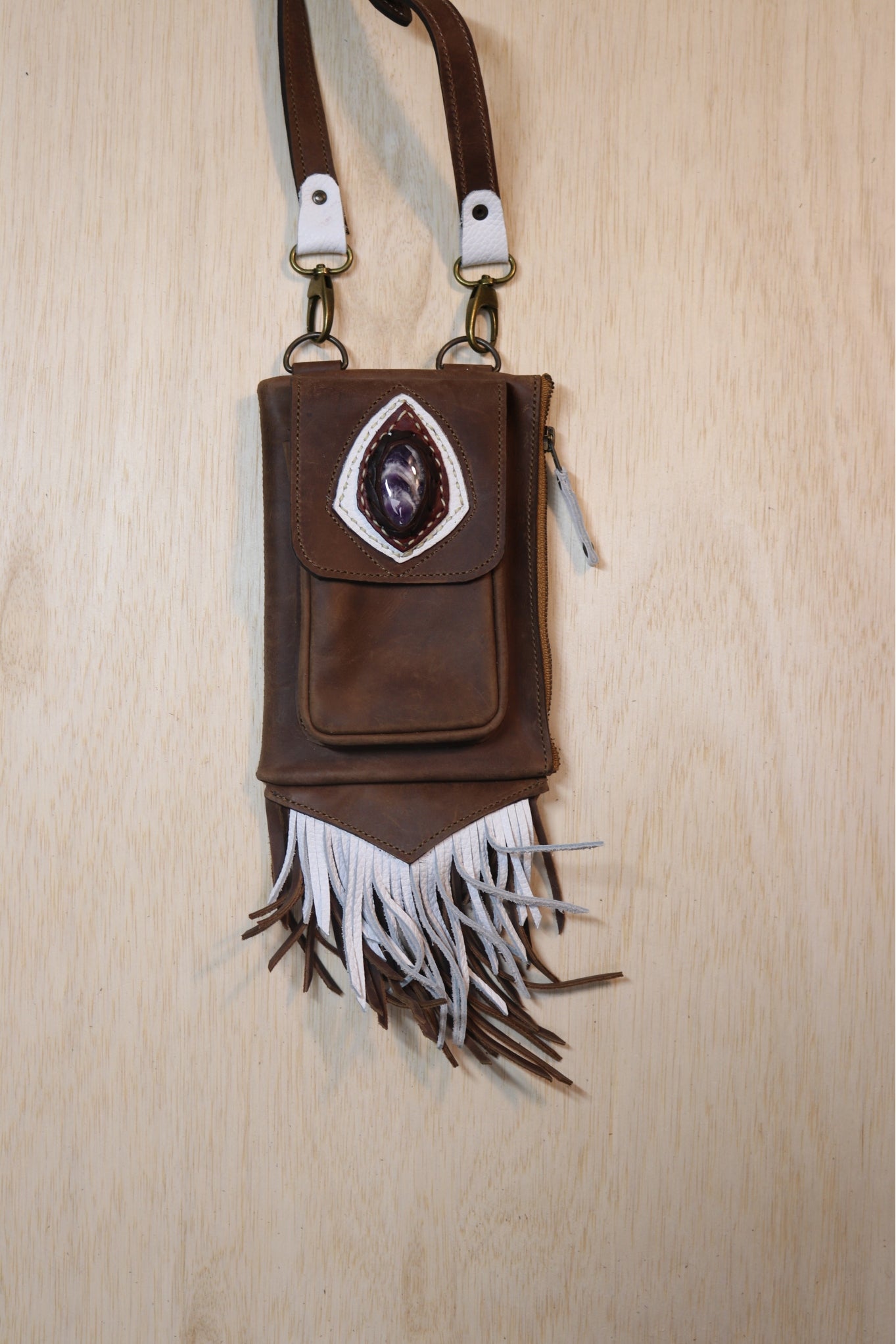 Boreal Bag | Brown Leather | Amethyst