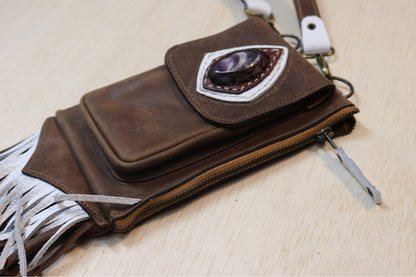 Boreal Bag | Brown Leather | Amethyst