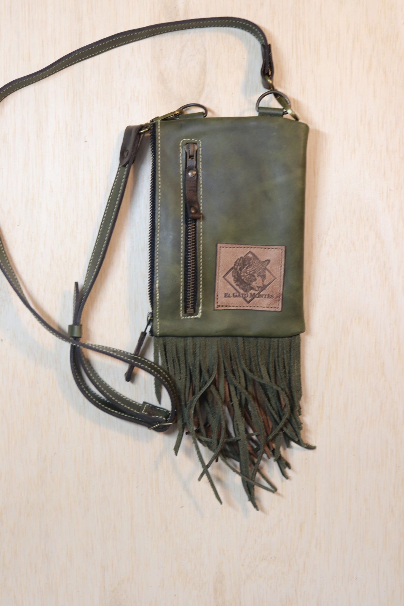 Boreal Bag | Green Leather | Labradorite