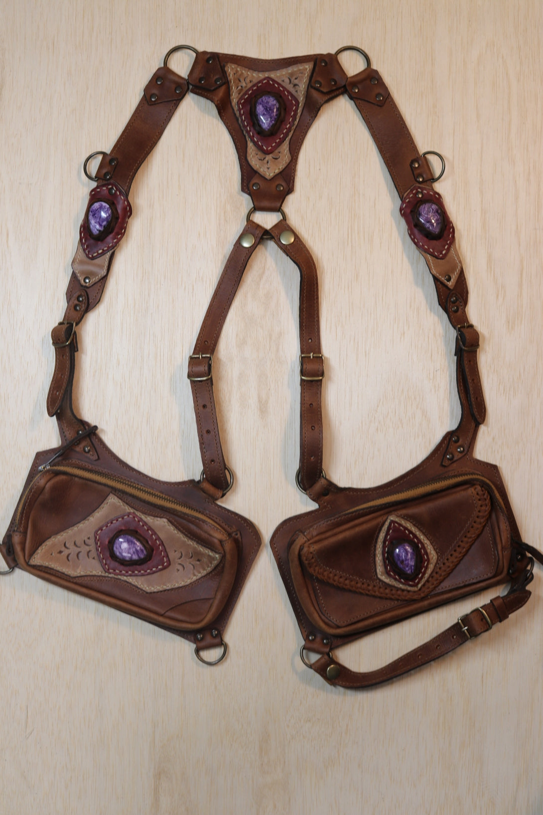 El Sureno Holster | Brown Leather | Charoite