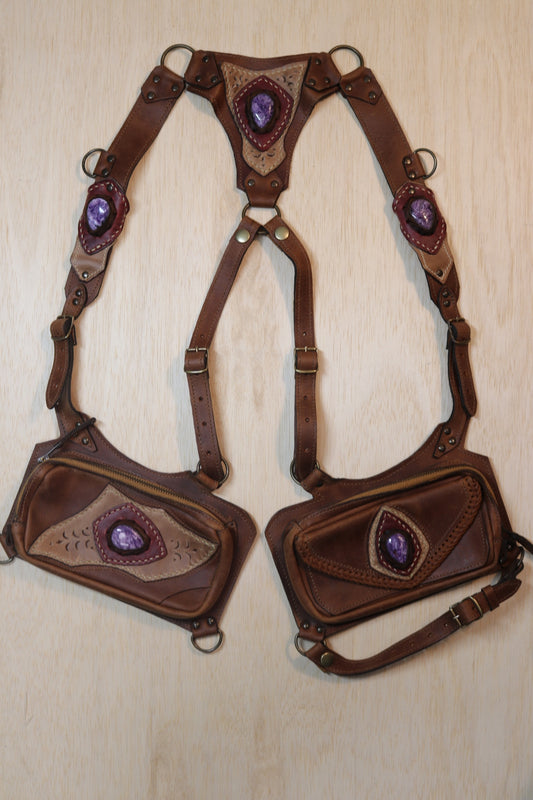 El Sureno Holster | Brown Leather | Charoite