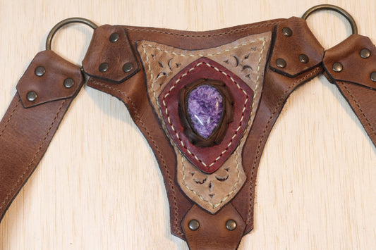 El Sureno Holster | Brown Leather | Charoite