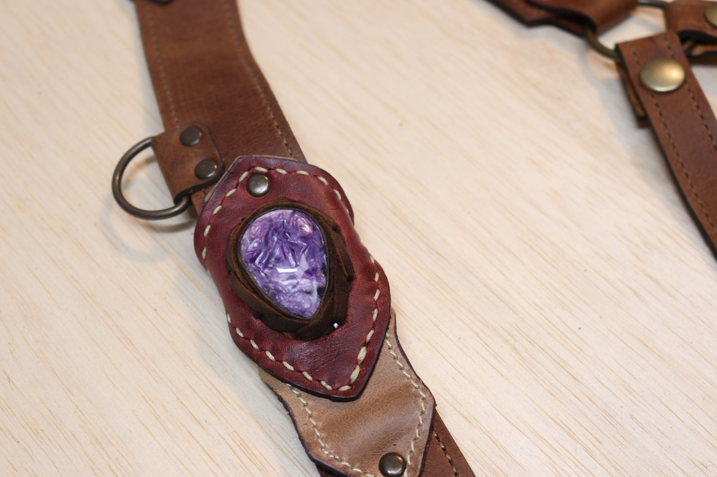 El Sureno Holster | Brown Leather | Charoite