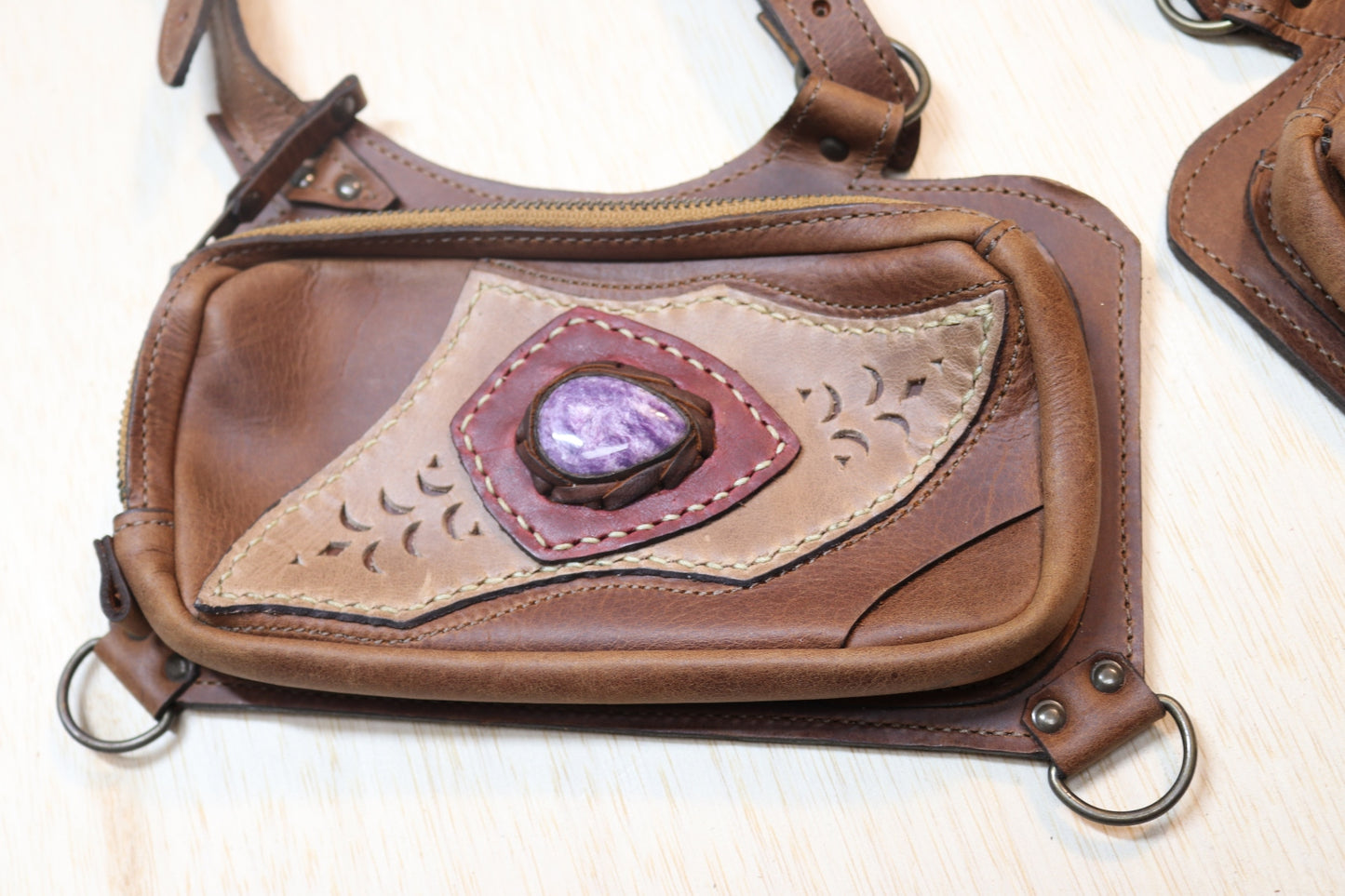 El Sureno Holster | Brown Leather | Charoite
