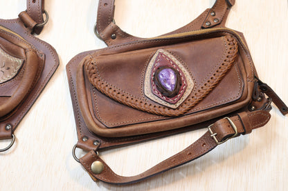 El Sureno Holster | Brown Leather | Charoite