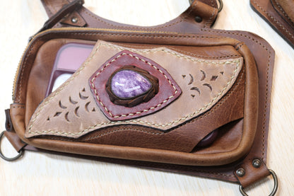 El Sureno Holster | Brown Leather | Charoite