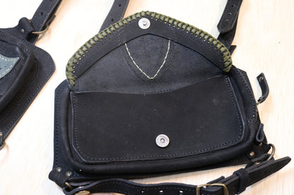 El Sureno Holster | Black Suede Leather | Labradorite
