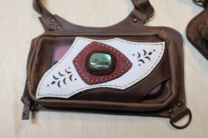 El Sureno Holster | Brown Leather | Labradorite
