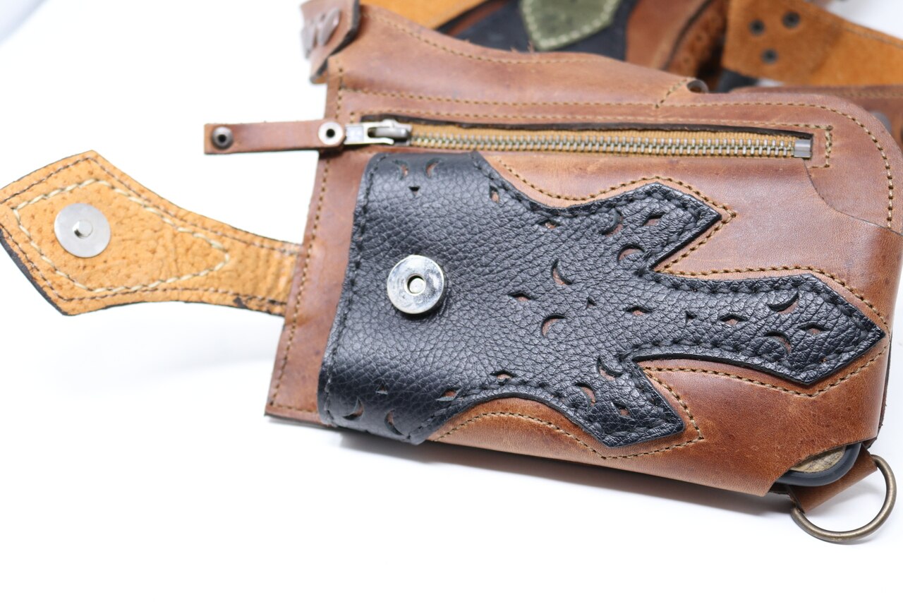 Occidental Holster | Beige Leather | Turquoise