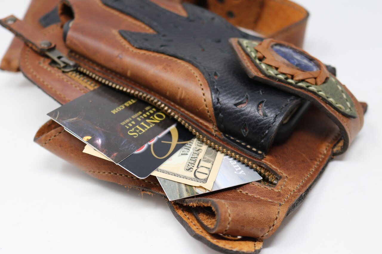 Occidental Holster | Beige Leather | Turquoise