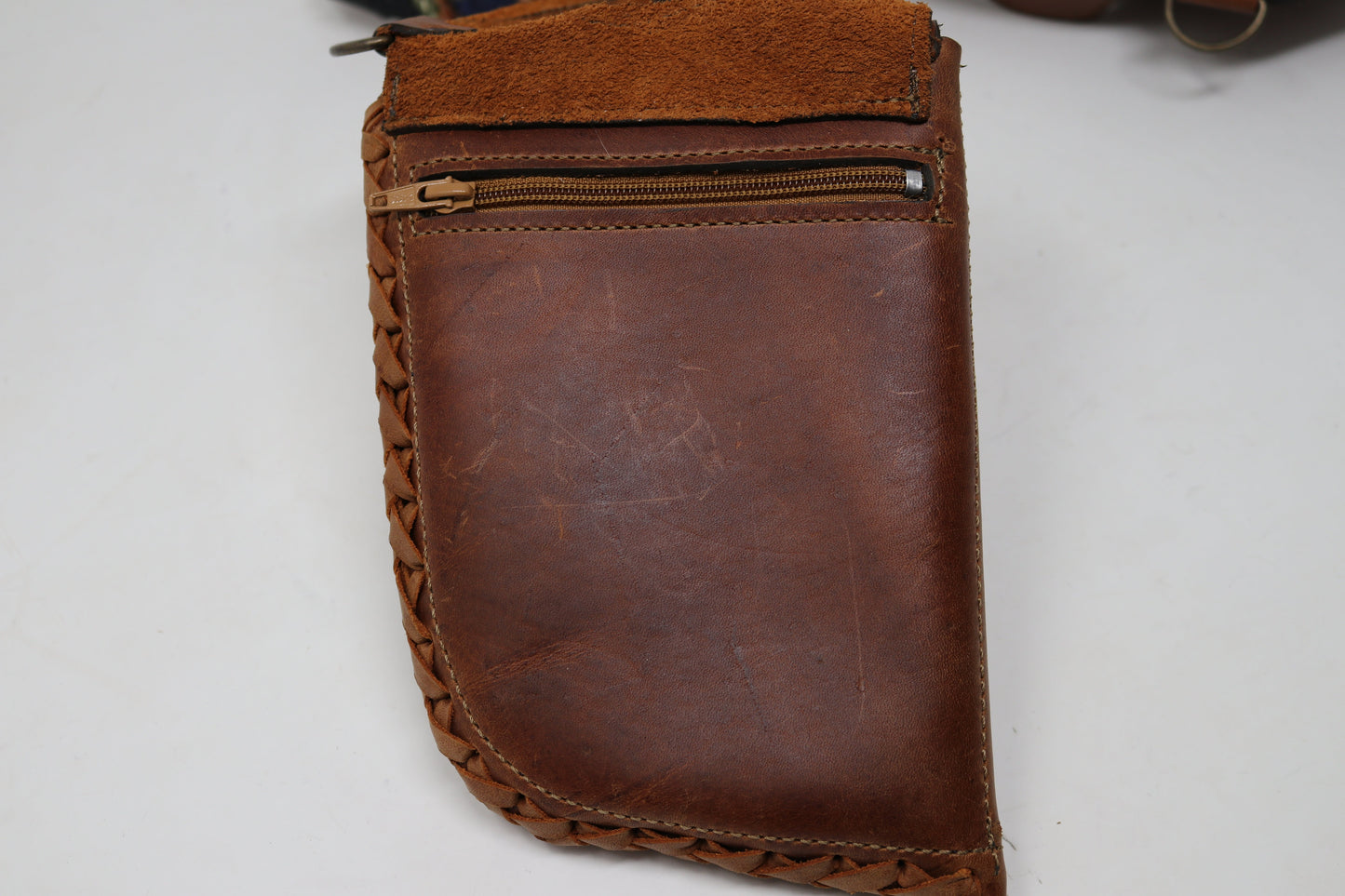 Occidental Holster | Brown Suede Leather | Turquoise