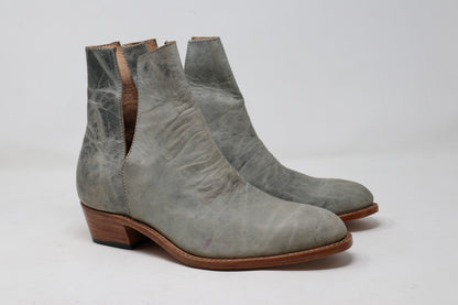 French V-Cut Boots | Gray | Made to Order