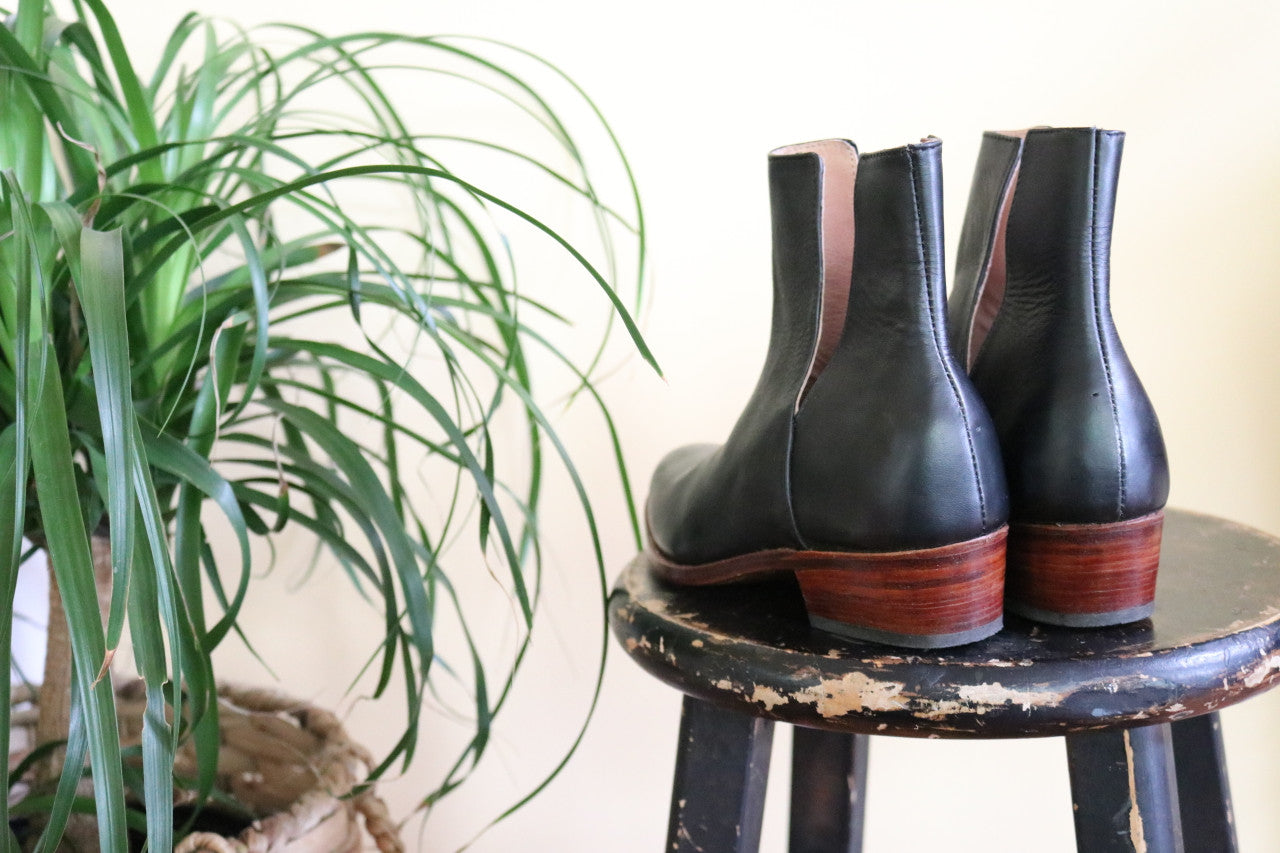French V-Cut Boots | Black | Made to Order