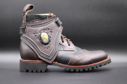 Gunslinger Boots | Black & Tobacco Brown | Made to Order