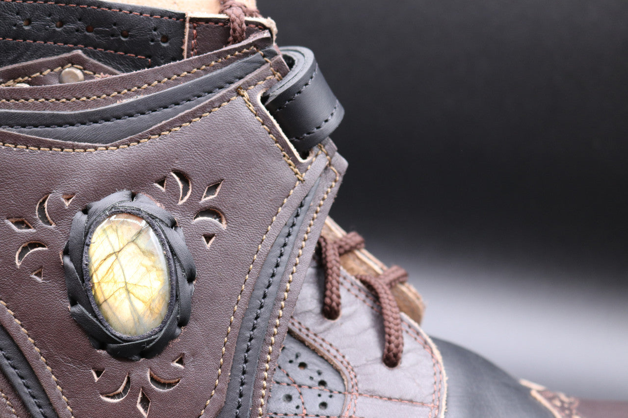 Gunslinger Boots | Black & Tobacco Brown | Made to Order