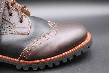 Gunslinger Boots | Black & Tobacco Brown | Made to Order