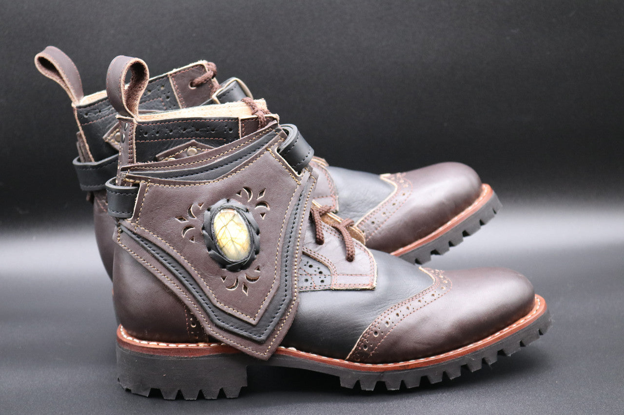 Gunslinger Boots | Black & Tobacco Brown | Made to Order