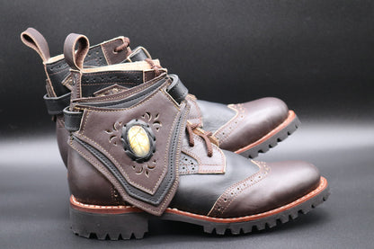 Gunslinger Boots | Black & Tobacco Brown | Made to Order