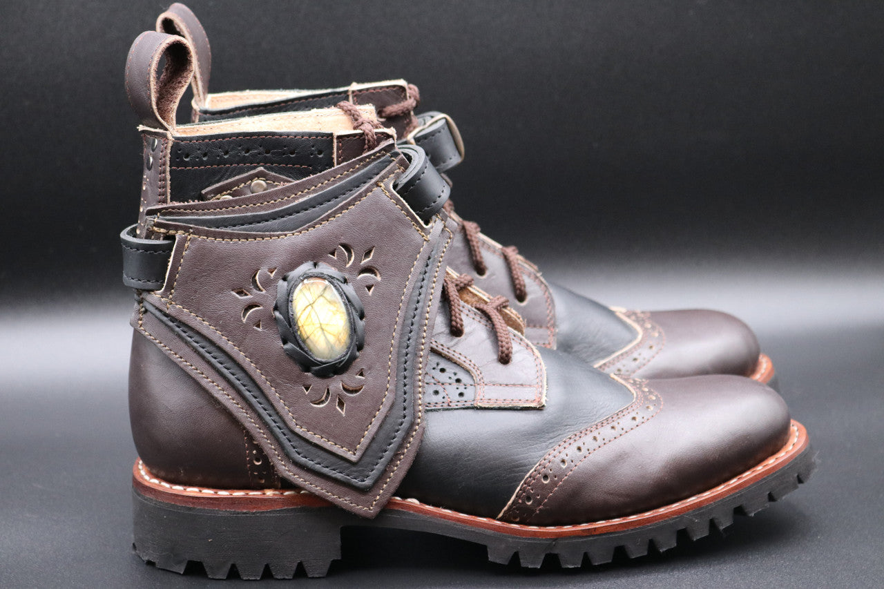 Gunslinger Boots | Black & Tobacco Brown | Made to Order
